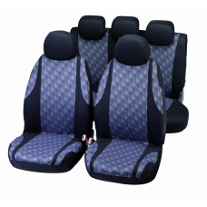 Set of car seat covers "JAQUARD", black/grey