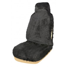 Plush car seat cover ''GRIZZLY'', black