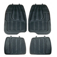 Set of PVC mats ''STRONG RAIN'', black