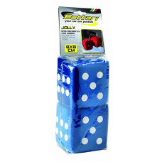 Decorative game dice "DECORATIVE PLUSH", blue