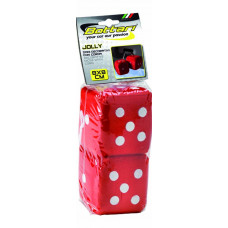 Decorative game dice "DECORATIVE PLUSH", red