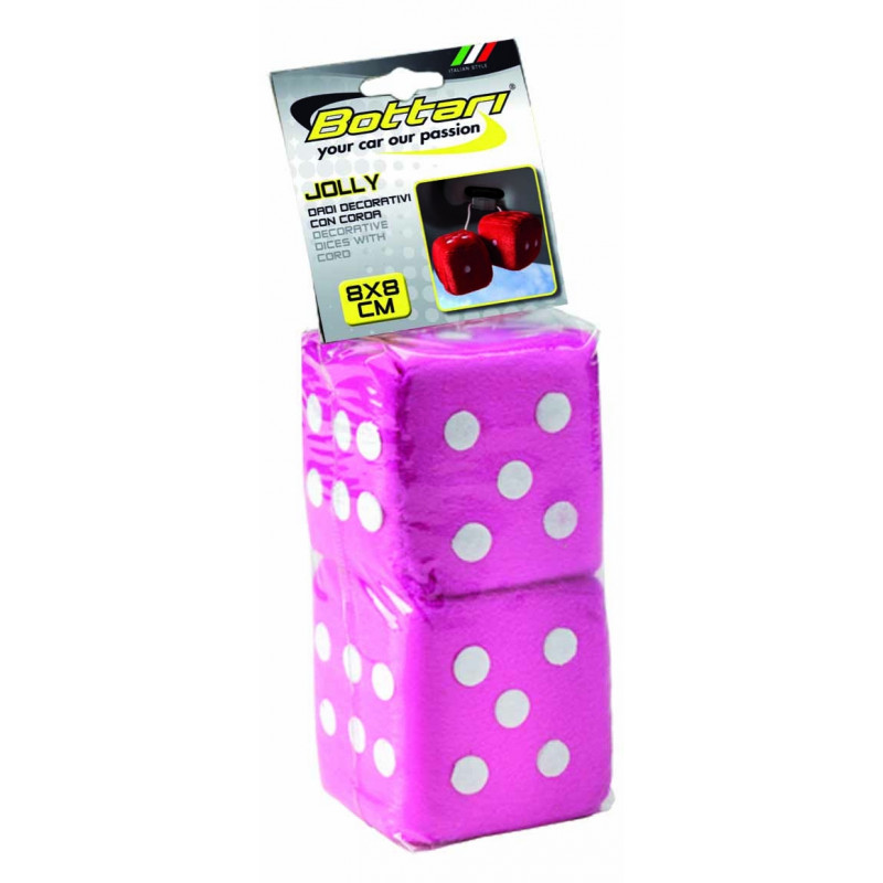 Decorative game dice "DECORATIVE PLUSH", pink