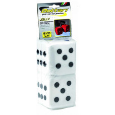 Decorative game dice "DECORATIVE PLUSH", white