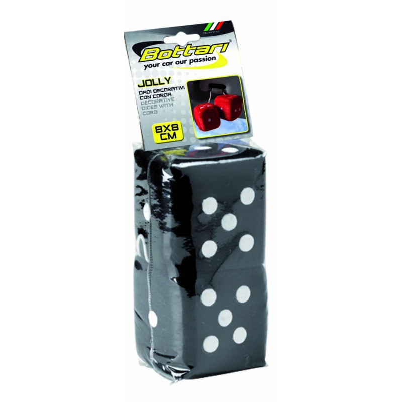 Decorative game dice "DECORATIVE PLUSH", black