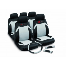 Set of car seat covers "INDY", black/ grey