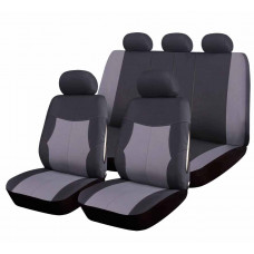 Комплект чехлов на автомобильные сиденья "IBIZA", черный/серый