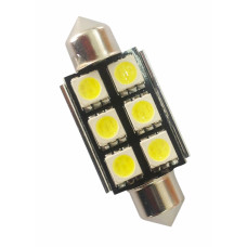LED spuldze, 1 gab, C5W 39mm Festoon/Canbus, 6SMD
