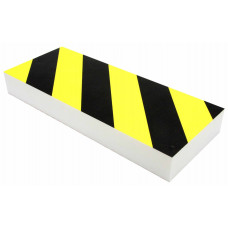 Wall bumper "NO-CRASH", rectangular, black/yellow, 38x15x4,5cm