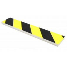 Wall bumper "NO-CRASH", rectangular, black/yellow, 40x7,5x1,5cm