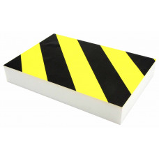 Wall bumper "NO-CRASH", rectangular, black/yellow, 29,5x19,5x4,5cm