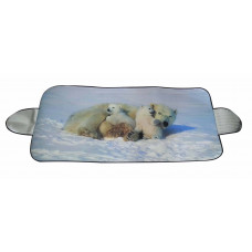 Winter car windshield cover 150x70 cm "POLAR BEAR"