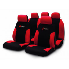 Комплект чехлов на автомобильные сиденья "PUMA", красный/черный