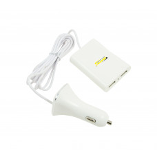 Автомобильное зарядное устройство x 4 USB-кабель: 1,5 м - выход 2,4 А + 2,4 А "NEXUS"