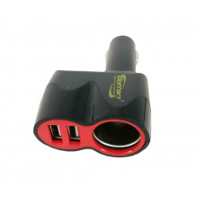 Автомобильное зарядное устройство - 1 розетка + 2 USB "SOCKET + 2 USB"