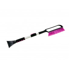 Extendable snow brush with ice scraper "EXTENSION-100 PINK", 77,5-100cm
