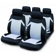Set of car seat covers "KEEN", black/grey