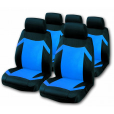 Set of car seat covers "KEEN", black/blue