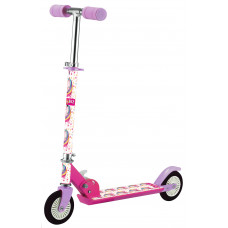 Kids scooter 12" with adjustable T-BAR  "UNICORN", white/pink