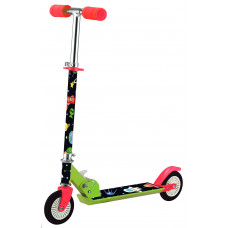 Kids scooter 12" with adjustable T-BAR "COSMOS", green/red