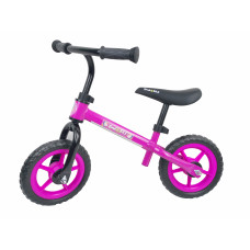 Kids balance bike 10" "UNICORN", pink/black