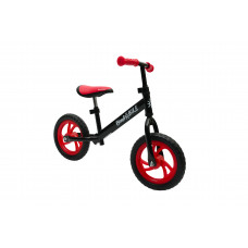 Bērnu līdzsvara velosipēds 12" "RUNNER", melns/sarkans