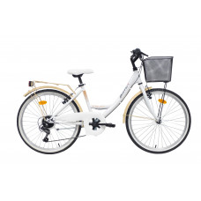 Women's bicycle 24'' ''PARMA'', white/beige