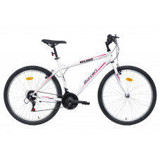 Sieviešu velosipēds 26'' ''MILANO'', balts/rozā