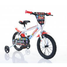 Bērnu velosipēds Bimbo Bike 14'' ''MONSTER'', melns/ sarkans/ balts