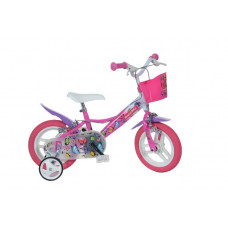 Bērnu velosipēds Bimbo Bike 12'' ''BUTTERFLY'', rozā/balts