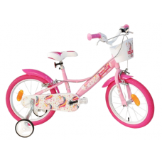 Детский велосипед Bimbo Bike 16'' "UNICORN STAR", белый/розовый