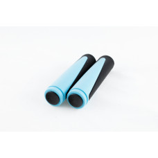 Handlebar grips "DOUBLE", 2pcs, blue/black