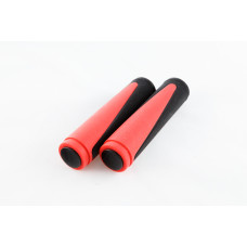 Handlebar grips "DOUBLE", 2pcs, red/black