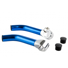 Handle bar ends "ALUMINIUM", 2pcs, blue