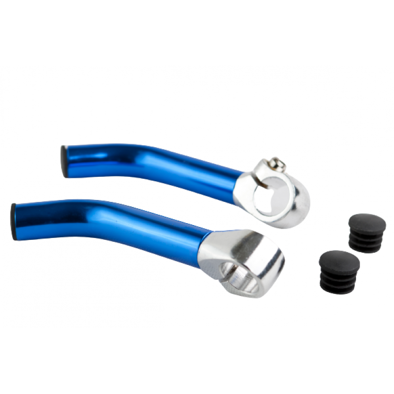 Handle bar ends "ALUMINIUM", 2pcs, blue