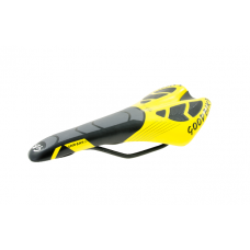 Sport bicycle saddle "WHIM", black/yellow