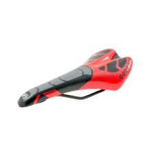 Sport bicycle saddle "WHIM", black/red