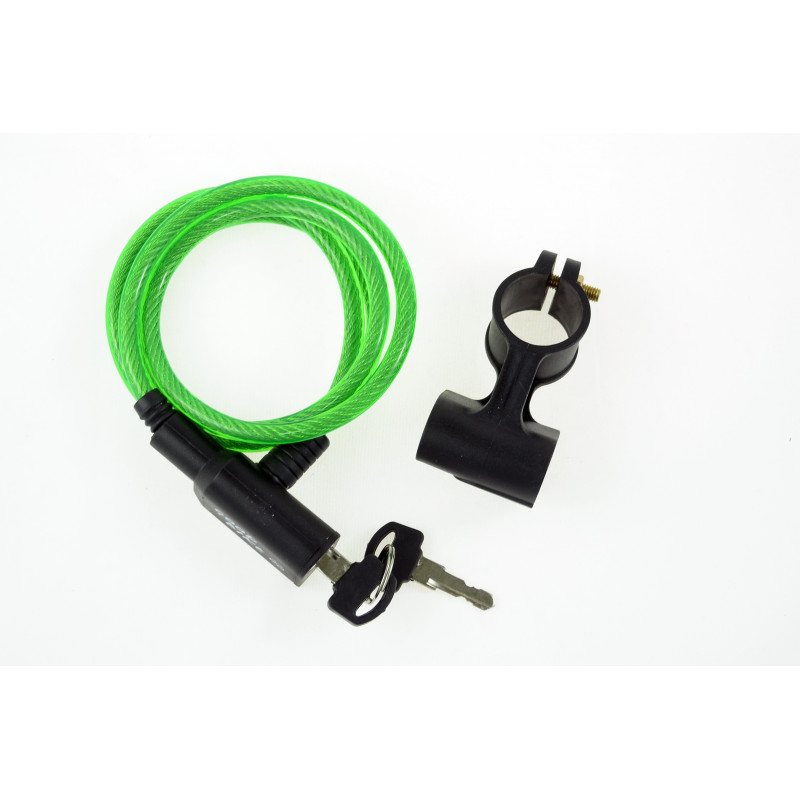 Cable lock "SUPER LONG", Ø6x900mm. green