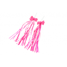 Streamers "BOW TIE", 2pcs, pink/white