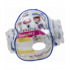 Set of kids bike helmet, knee and elbow pads, size XS, monsters