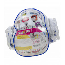 Set of kids bike helmet, knee and elbow pads, size M, monsters