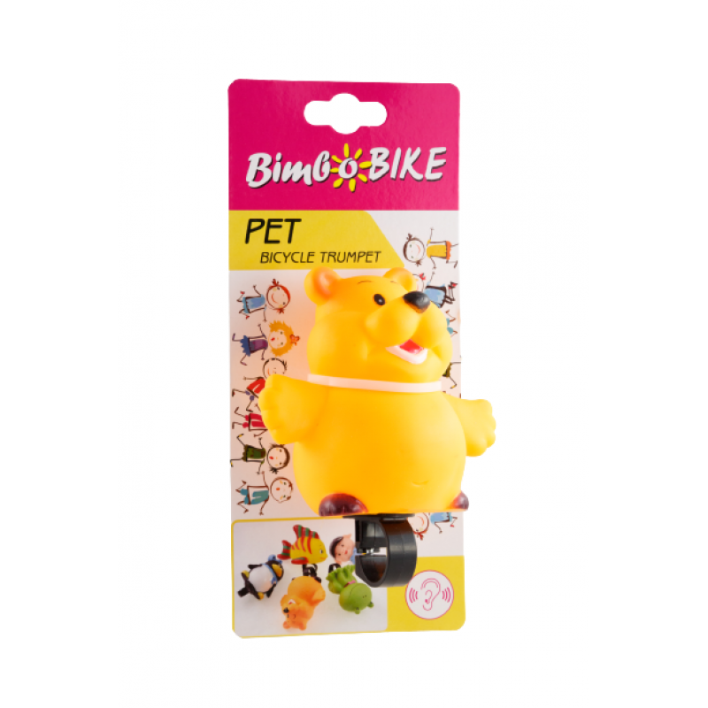 Bicycle trumpet "PET", yellow bear