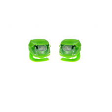 Set of front and rear lights "SILICON LED", green