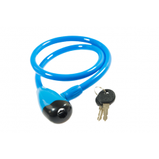 Cable lock "SECURITY LOCK", Ø12x1800mm, blue