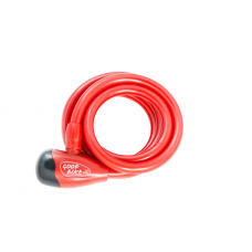 Cable lock "SECURITY LOCK", Ø12x1500mm, red