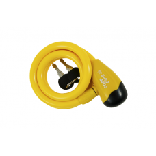 Cable lock "SECURITY LOCK", Ø12x1800mm, yellow