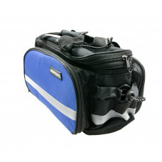 Велосипедная сумка "GOOD BAG", задняя, черная/синяя