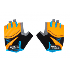 Bicycle gloves "FACTOR", adult, size: M, orange/blue