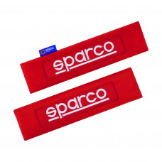 Sparco Seat Belt Pads Set, red